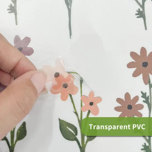 Vista 3 de funlife 72 PIEZAS Adhesivos de pared de flores de acuarela, para pegar y quitar, decoración de pared para dormitorio de niñas, flores boho