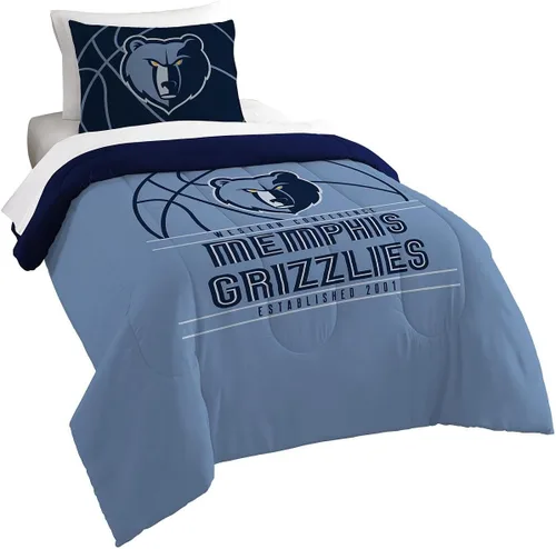 Vista 48 de Northwest NBA Unisex-Adult Comforter and Sham Set Golpe inverso