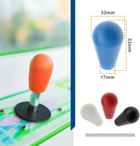 Vista 3 de Create idea 4 unids elipse Oval Joystick Head Rocker Ball Top Handle para M5 Tornillo Joystick Arcade Juego DIY Piezas de repuesto Joystick