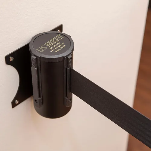 Vista 3 de US Weight Soporte de pared con cinturón retráctil, 8', Negro, 1