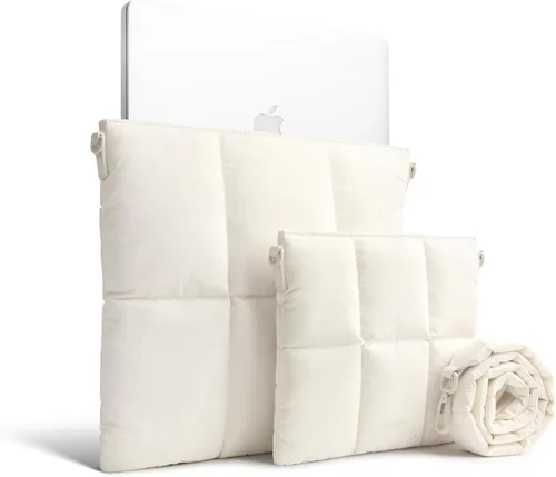 Vista 2 de Comfyable Funda de almohada acolchada para laptop de 13 y 14 pulgadas, con correa compatible con MacBook Air/Pro M5 M4 M3 M2 Pro/Max 2026, MacBook