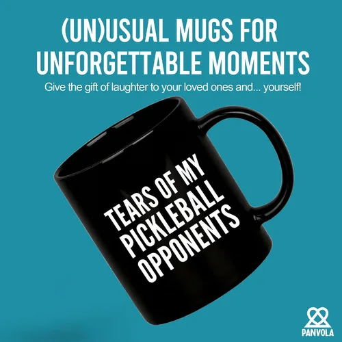 Vista 2 de Panvola Tears of My Pickleball Opponents - Taza de cerámica para café, regalo para jugador deportivo, abuelo, abuela, marido, esposa, mamá, papá