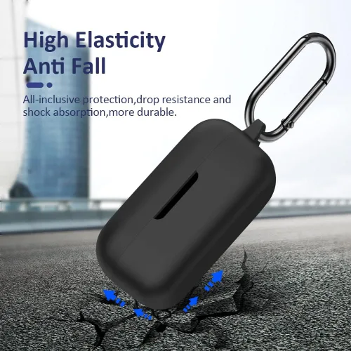 Vista 3 de LEFXMOPHY Funda para auriculares inalámbricos iLuv TB100, funda protectora de silicona resistente negra