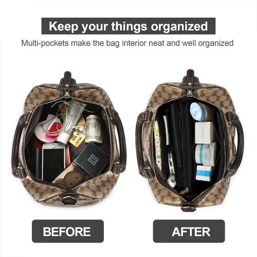 Vista 5 de OMYSTYLE - Organizador de bolsa, organizador de bolsas de fieltro para bolsa y bolso, organizador de bolsa de mano con 5 tamaños