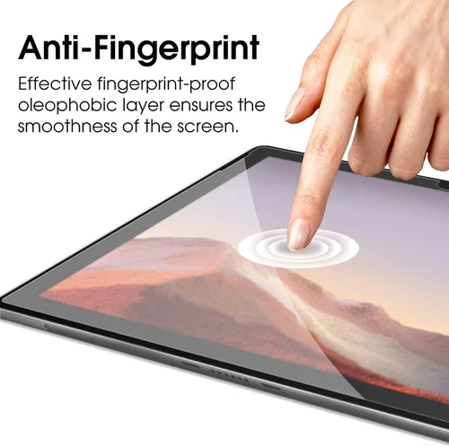 Vista 4 de amFilm Paquete de 2 protectores de pantalla de vidrio templado para Microsoft Surface Pro 7, 6, 5, 4 (12.3 pulgadas)