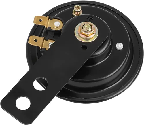 Vista 2 de uxcell Bocina de trompeta de 48 V CC, 105 dB, de gran sonido, negra, para scooter eléctrico