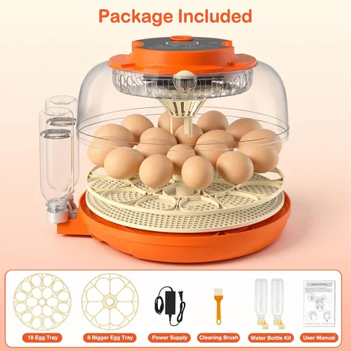 Vista 13 de 18 incubadoras de huevos para incubar huevos, incubadora automática de giro de huevos y control de humedad para eclosionar pollo, pato, codorniz