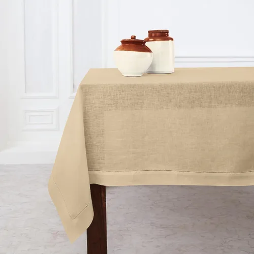 Vista 50 de Solino Home Mantel de lino blanco de 52 x 52 pulgadas, mantel cuadrado de lino 100% puro, con dobladillo clásico, lavable a máquina para verano