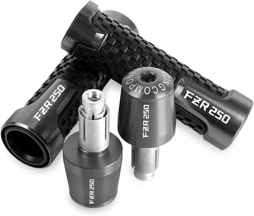 Vista 9 de Motocicleta para Y&AMAHA FZR250 FZ R250 FZ R 250 1986 1987 1988 Agarraderas CNC Manillar de goma Gel mano Color negro