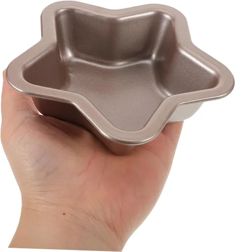 Vista 8 de PRETYZOOM Molde para pasteles con forma de estrella, de Ptfe, de oro, antiadherente, para restaurantes y hoteles en el hogar, para pudín de pasteles
