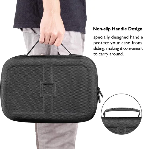 Vista 6 de Funda de almacenamiento para Nintendo Switch LP portátil de viaje funda protectora rígida con espacio de almacenamiento separado para consola