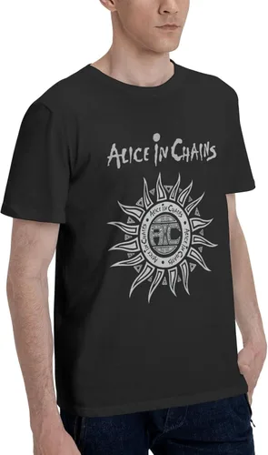 Vista 2 de Camiseta de algodón para hombre, manga corta, color negro
