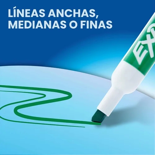 Vista 8 de EXPO Marcadores de borrado en seco, tinta de bajo olor, negro, punta de cincel, 4 unidades, pizarra blanca, calendario, organización, suministros