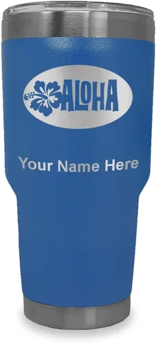Vista 23 de LaserGram Taza aislada al vacío de 20 onzas, Aloha, grabado personalizado incluido (negro) Engraved Gift, Vacuum Insulated Stainless Steel, Laser