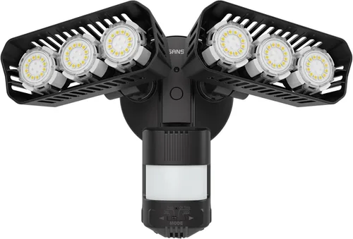 Vista 15 de SANSI Luces Exteriores con Sensor de Movimiento de 28W 3500LM, Reflectores Exteriores con Sensor de Movimiento, Luces de Seguridad Detector con 4