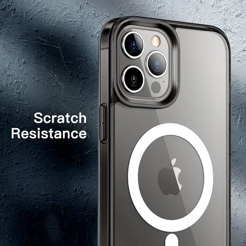 Vista 7 de JETech Funda magnética para iPhone 12 Pro Max de 6.7 pulgadas, compatible con carga inalámbrica MagSafe, a prueba de golpes, parte trasera