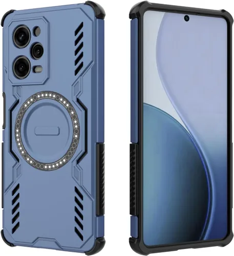 Vista 11 de Diseño de funda de teléfono para Redmi Note 12 Pro 5G (6.67 pulgadas), funda a prueba de golpes con anillo magnético, color negro