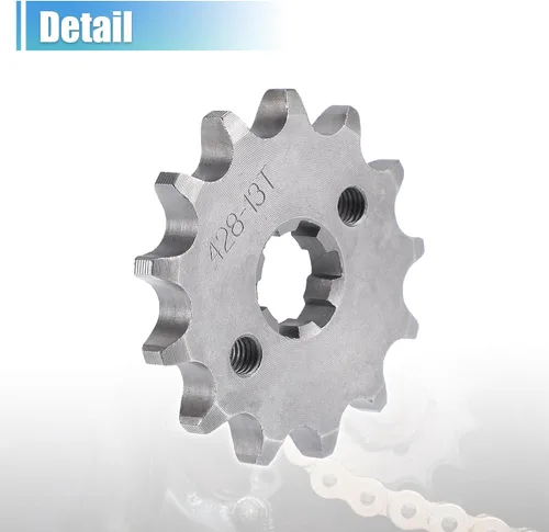 Vista 6 de X AUTOHAUX 1 juego de 428 estilo 13 dientes 0.669 in ID motocicleta piñón delantero para motocicleta 50cc 70cc 110cc 125cc motocicleta Dirt Pit Bike
