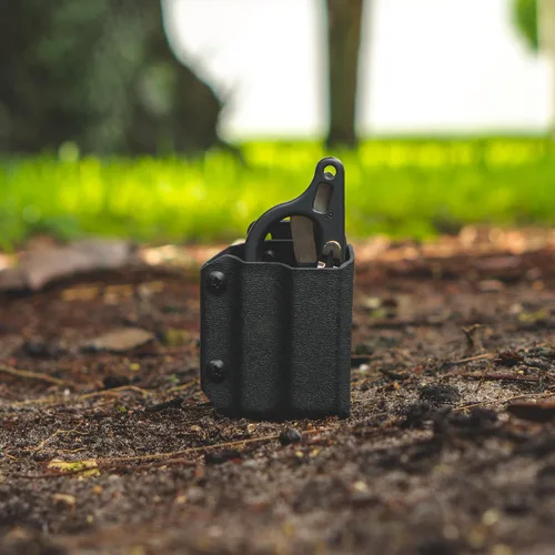 Vista 5 de Clip & Carry Kydex - Funda multiherramienta para tijeras de trauma de respuesta Raptor de cuero - Fabricado en Estados Unidos