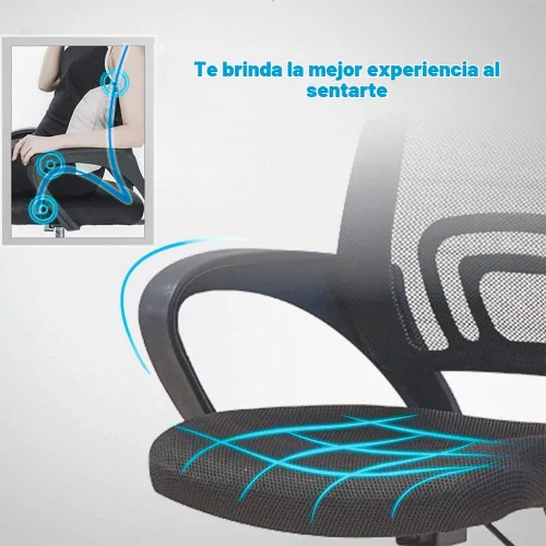 Vista 7 de BestOffice Silla giratoria de malla para computadora, moderna, ejecutiva, ajustable, para mujeres, hombres (paquete de 2) (negro)