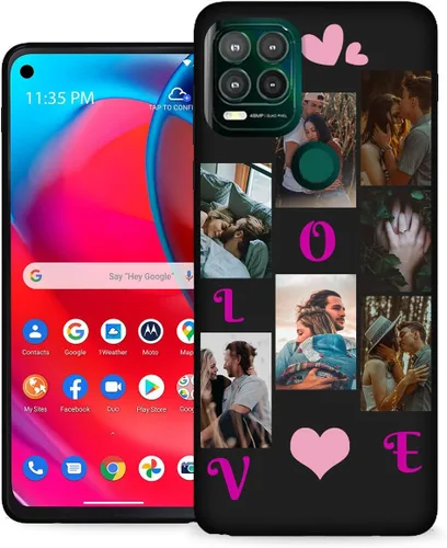 Vista 16 de Funda personalizada para Motorola Moto G Stylus 5G con nombre de foto y texto – GStylus 5G personalizada para teléfono móvil/smartphone/teléfono