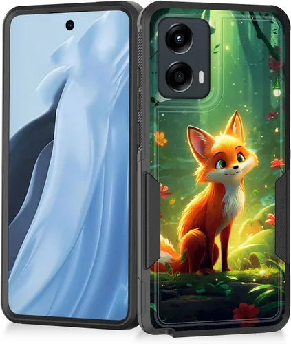 Vista 27 de Funda para Moto G Play 4G 2024, resistente de doble capa híbrida de policarbonato duro, goma suave, a prueba de golpes, funda protectora resistente