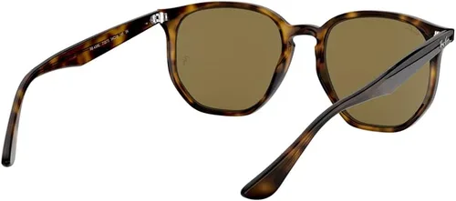 Vista 8 de Ray-Ban Gafas de sol unisex con montura Habana clara, lentes marrón oscuro, 2.126 in