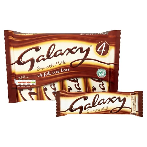 Vista 3 de Galaxy Smooth Chocolate con leche 1.48 oz (paquete de 4)