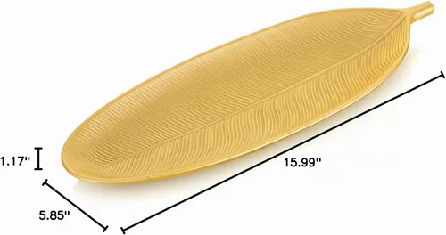 Vista 9 de Hanobe Bandejas decorativas para decoración del hogar, cuenco de madera en Dorado
