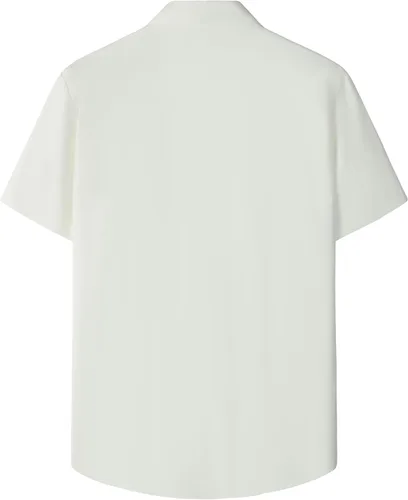 Vista 2 de JOGAL Camisas de guayabera cubana de manga corta con botones para la playa