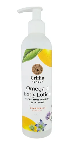 Vista 5 de Griffin Remedy Loción corporal Omega-3, aceites esenciales de incienso y MSM orgánico, ultra hidratante, todo natural, sin parabenos, sin sulfato, 8