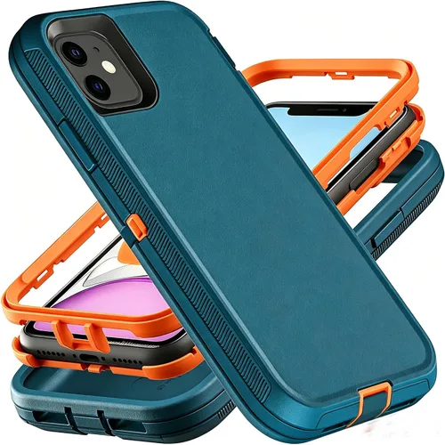 Vista 14 de YmhxcY Funda para iPhone 11 Pro Max, a prueba de golpes, a prueba de caídas, a prueba de polvo, 3 capas, duradera, funda de teléfono de protección
