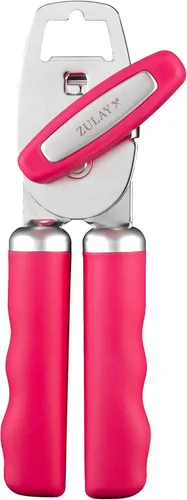 Vista 27 de Zulay Kitchen Abrelatas manual de acero inoxidable resistente con abridor de botellas, abrelatas manual a prueba de óxido con perilla giratoria