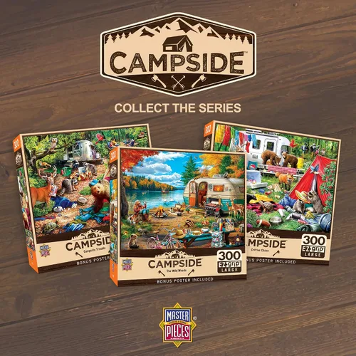 Vista 7 de MasterPieces Rompecabezas EZ Grip de 300 piezas – Moonlight Camping – 18 x 24 pulgadas