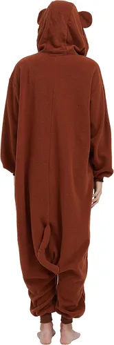 Vista 7 de SimZoo Pijama de animal para adultos, disfraz de cosplay de animales para hombres y mujeres, ropa de dormir unisex de una sola pieza