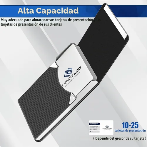 Vista 5 de Tarjetero para Tarjetas de Presentación de Lujo de Cuero PU y Estuche para Múltiples Tarjetas, Tarjetero para Tarjetas de Presentación de Negocios