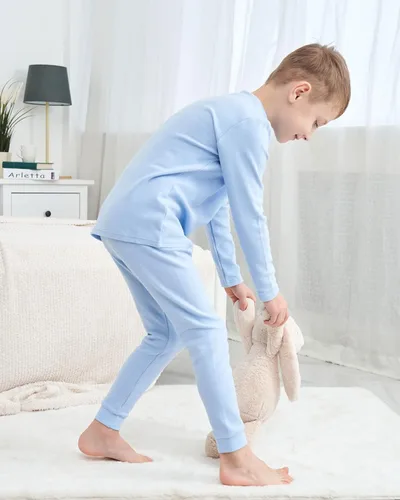 Vista 4 de Conjunto de ropa interior térmica para niños y niñas, pijamas largos para niños, 3-7 años