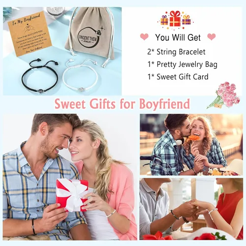 Vista 6 de UNGENT THEM Pulseras "I Love You" en 100 Idiomas, Regalos para Parejas para Novio, Novia, Mi Amor, Alma Gemela, Regalo de Aniversario, Día de San