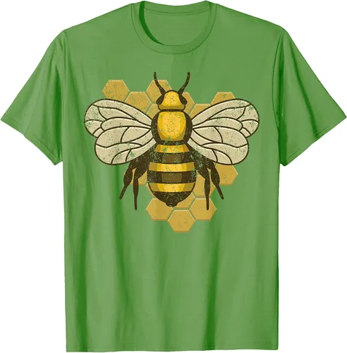 Vista 32 de Retro Beekeeper Beekeeper Honey Bumblebee Vintage Saves Bees T-Shirt Asphalt Grey