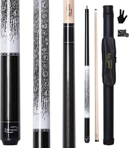 Vista 13 de 58" Pool Cue Low Deflection Billiard Cue 12.5mm Tip FPB-Negro+Azul