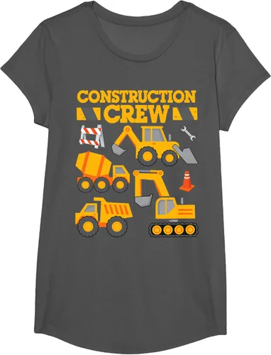 Vista 42 de Construction Crew Worker Excavator - Camiseta para niños y niñas Negro