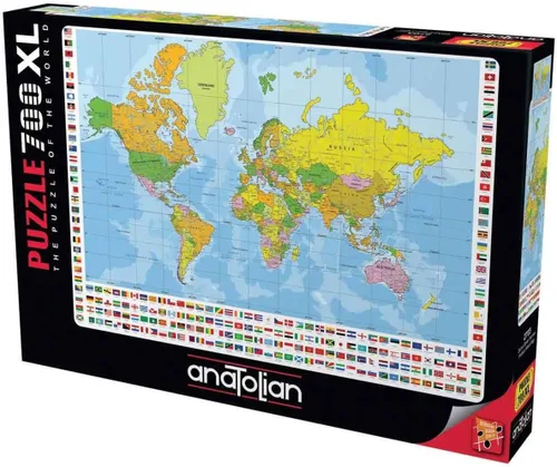 Vista 4 de Anatolian Puzzle - Mapa del mundo, Rompecabezas de 2000 piezas, #3935