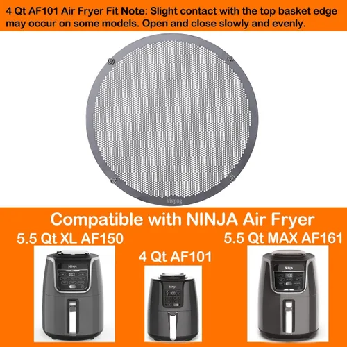 Vista 2 de Magnetic Air Fryer Splatter Guard & Coil Shield Fits Ninja 4&5.5 Qt Round