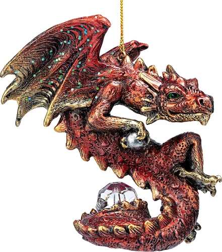 Vista 24 de Pensive Percher Dragon 2018 - Adorno de Navidad coleccionable de 3 pulgadas, a todo