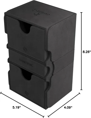Vista 6 de Gamegenic Stronghold 200+ XL - Caja de cubierta convertible Almacenamiento de cartas de doble funda Protector de juego de cartas con cajón