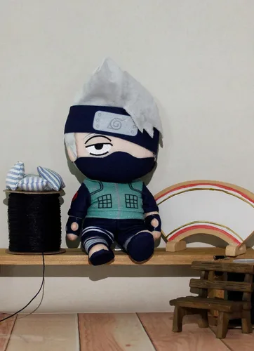 Vista 4 de Great Eastern Entertainment Naruto - Kakashi Hatake Movable Ver Plush 8" H