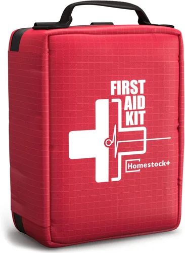 Vista 8 de Pequeños botiquines de primeros auxilios, botiquín de primeros auxilios de viaje con compartimentos etiquetados, sistema Molle, kit médico compacto