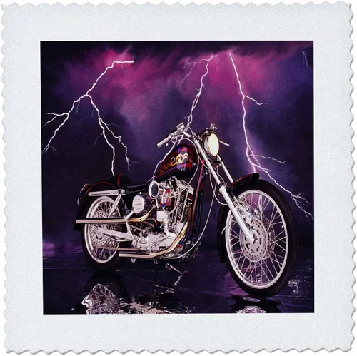 Vista 2 de 3dRose qs_ 8332_8 - Cuadrado de edredón Harley-Davidsonand Número 174 motocicleta