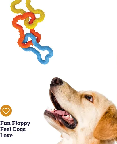 Vista 8 de Petstages Mini Juguete de Tirar y Masticar con Hueso para Cachorros