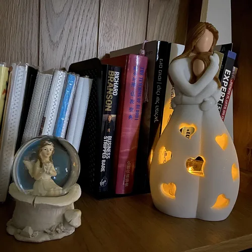 Vista 9 de OakiWay Regalos para mamá de hija, hermanas, para mujeres, portavelas con vela LED parpadeante, mamá e hija, regalos de amistad para mujeres